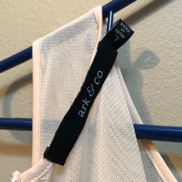 Sleeveless dress w/ sheer skirt—size large - Picture 9 of 9